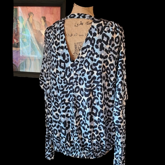 COPY - Michael Michael Kors Animal Print Blouse L… - Picture 4 of 7